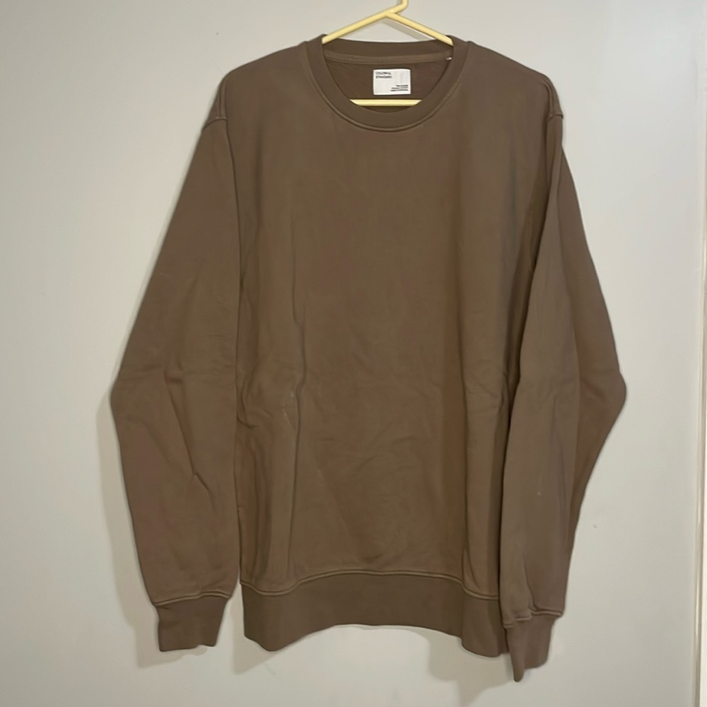 Beige/Brown Colorful Standard crewneck. Never worn.
